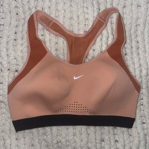 Nike Women's Brown and Black Sports Bra